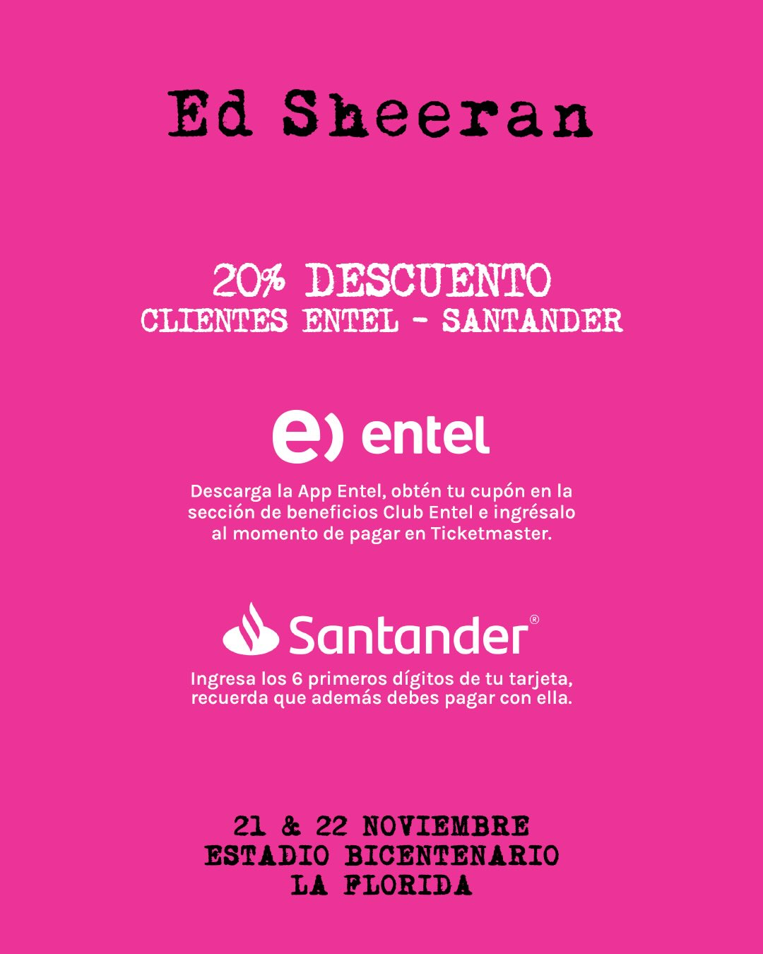 Ed Sheeran anuncia segunda fecha en Chile